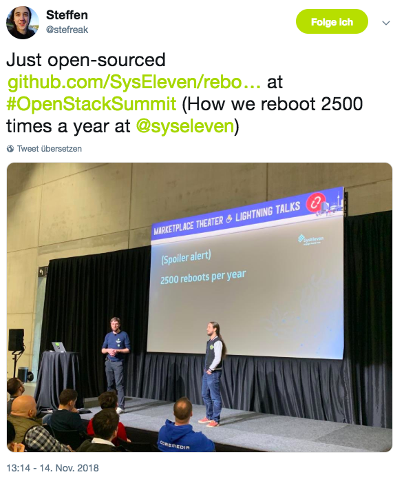 SysEleven OpenStack Summit 2018