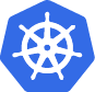 Kubernetes Logo blau