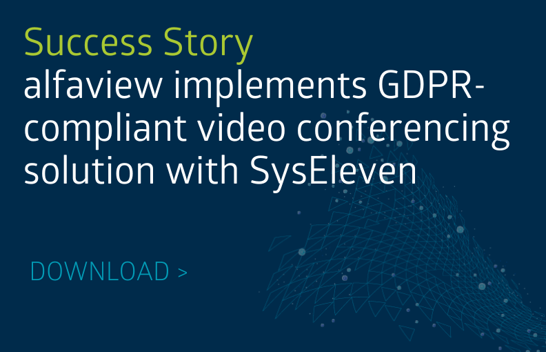 alfaview success story: alfaview implements GDPR-compliant video conferencing solution with SysEleven headerimage