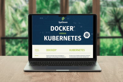 Docker vs. Kubernetes Mockup Grafik