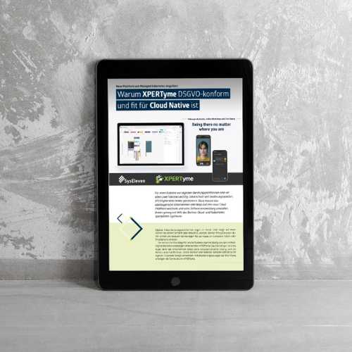 Warum XPERTyme DSGVO-konform und fit für Cloud Native ist Case Study Mockup