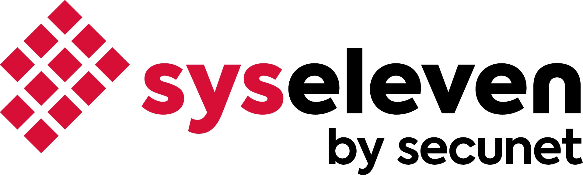 Logo SysEleven by secunet rot / schwarz